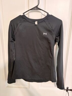 Under Armour Black Long Sleeve fleece lined Performance compression shirt